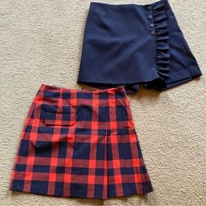 Set of 2 Tory Sport Lightweight Active Movement Performance Golf/Tennis Skort XS